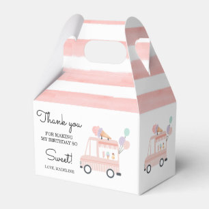Ice Cream Truck Summer 1st Girl Birthday Favour Bo Box