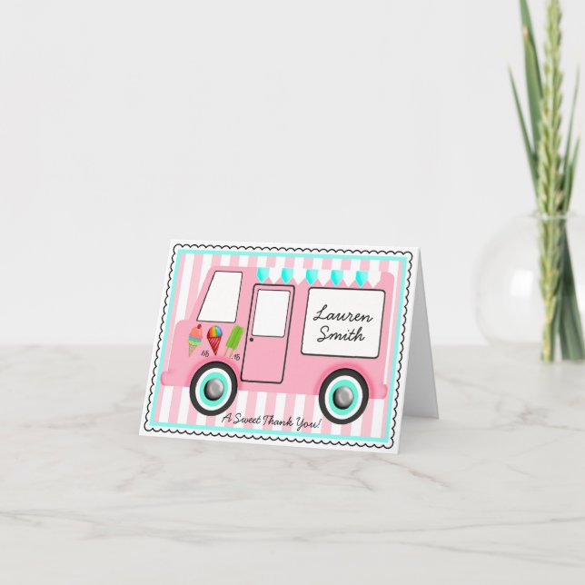 Ice Cream Truck Thank You Card (Front)