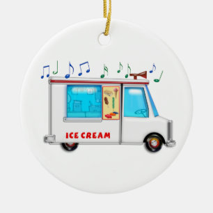 Ice Cream Truck with Music Ceramic Tree Decoration