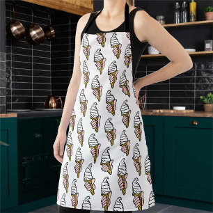 Ice Cream Vendor Apron with Ice Cream Images