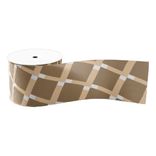 Ice cream waffle cone brown Christmas tree Grosgrain Ribbon