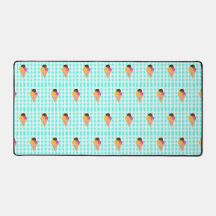 ice-cream waffle cone desk mat
