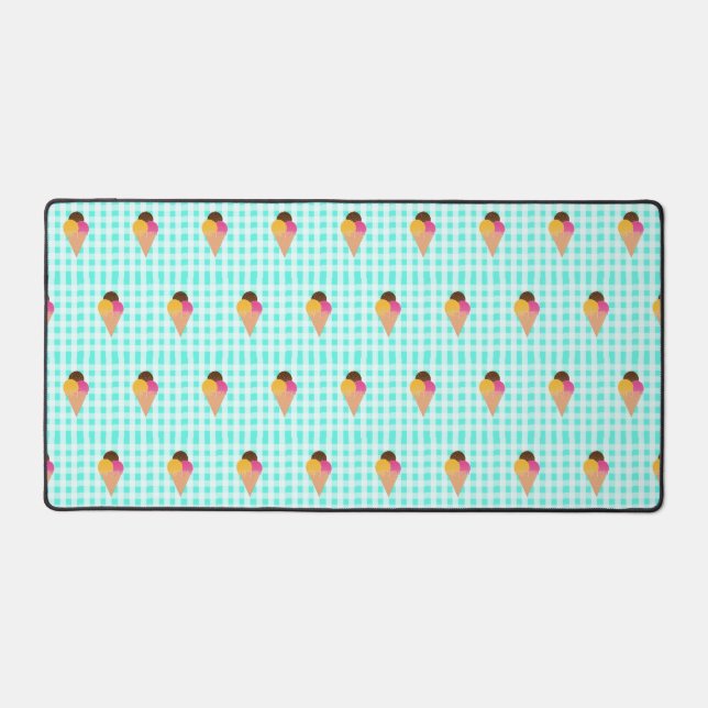 ice-cream waffle cone desk mat (Front)