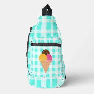 ice-cream waffle cone sling bag