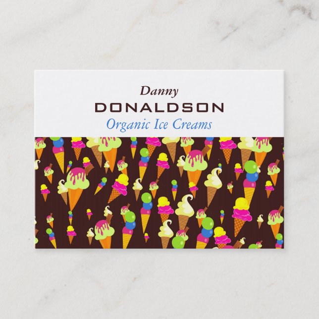 Ice Cream Wallpaper Business Card (Front)