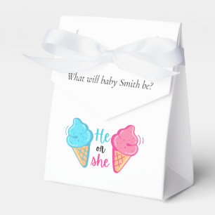 Ice Cream What's the Scoop Gender Reveal  Favour Box