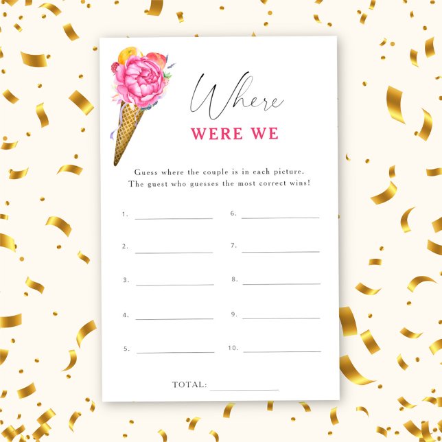 Ice cream - Where were we bridal shower game (Creator Uploaded)