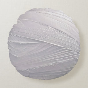 Ice cream white snow winter round cushion