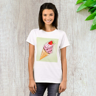 Ice Cream With A Strawberry T-Shirt