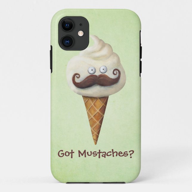 Ice Cream with Moustaches Case-Mate iPhone Case (Back)