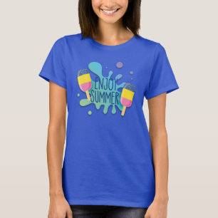 Ice Cream With Water Splash/ Shadow Effect T-Shirt