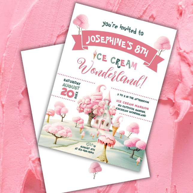 Ice Cream Wonderland Party  Invitation (Creator Uploaded)