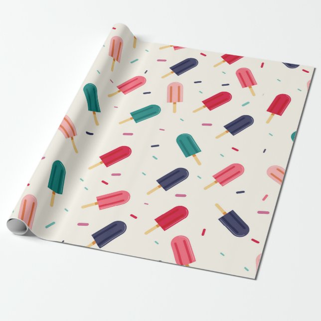 Ice Cream Wrapping Paper (Unrolled)