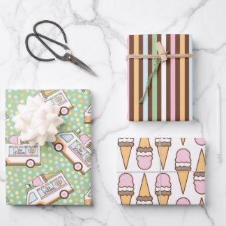 Ice Cream Wrapping Paper Sheets