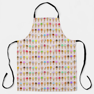 "Ice Creams of Many Flavors" Pattern Apron