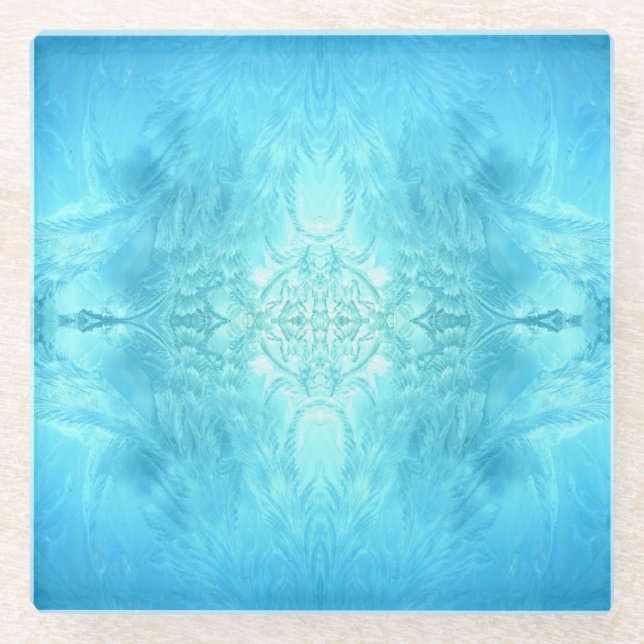 ice crystal glass coaster (Front)