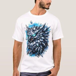 Ice Crystal Owl Monster Fierce Frost T-Shirt
