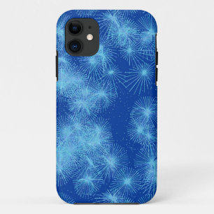 Ice crystal starbursts, blue background Case-Mate iPhone case