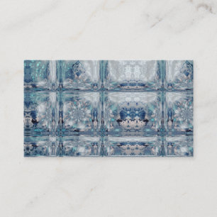 Ice Cube Blue Winter Print Pattern Design Business Card