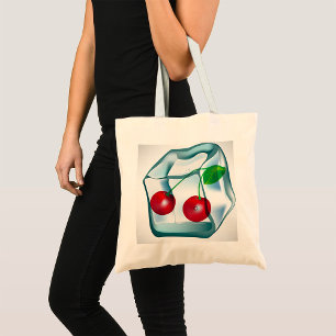 Ice Cube Cherries Tote Bag