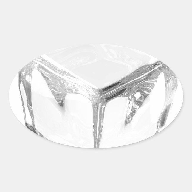Ice cube oval sticker (Front)