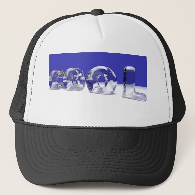 ICE CUBE TEXT TRUCKER HAT (Front)