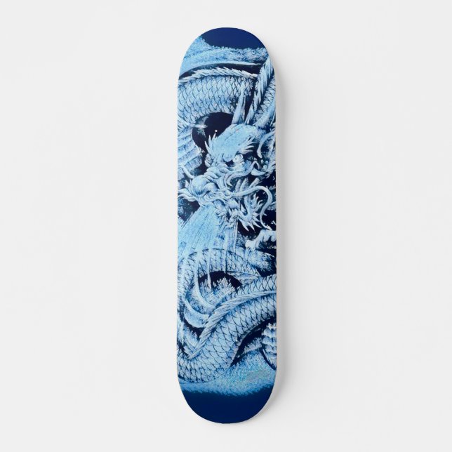 Ice Dragon Element Custom Pro Park Board Skateboard (Front)