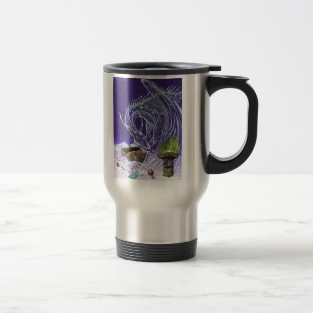 Ice Dragon Stainless Steel Travel Mug (Right)