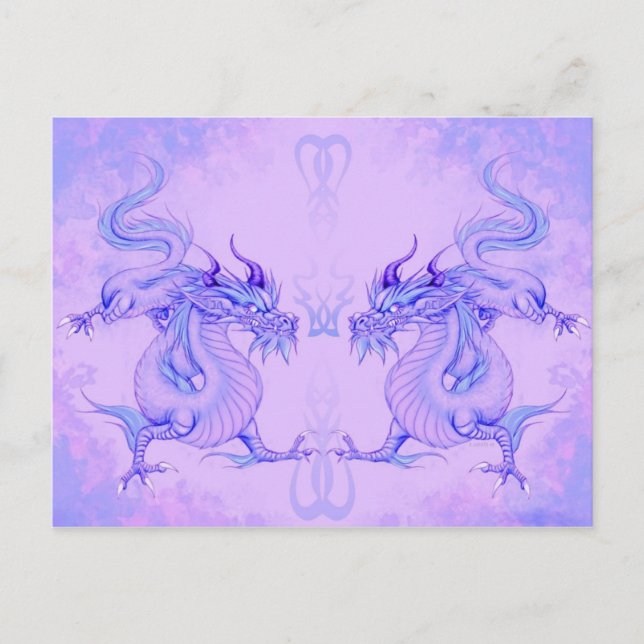 Ice Eastern dragon postcards (Front)
