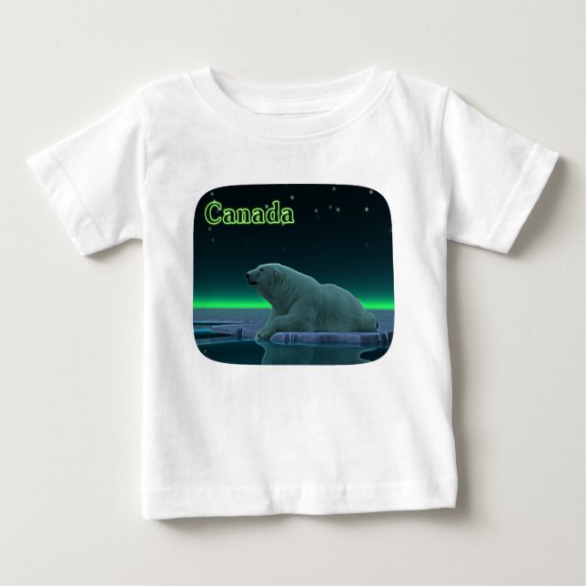 Ice Edge Polar Bear Baby T-Shirt (Front)