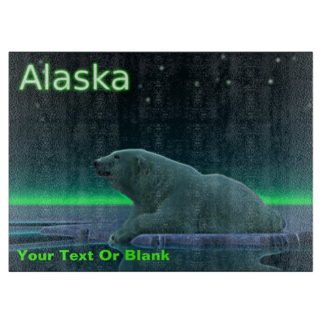 Ice Edge Polar Bear Cutting Board (Front)