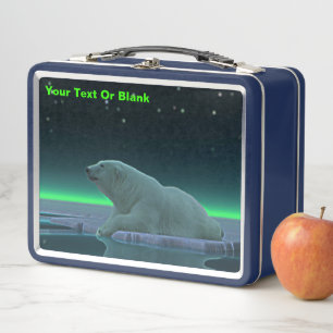 Ice Edge Polar Bear Metal Lunch Box