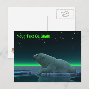 Ice Edge Polar Bear Postcard