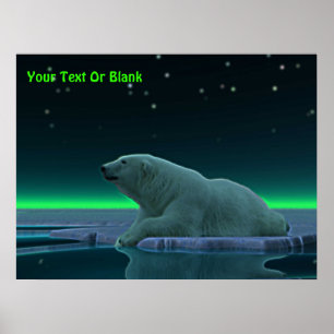 Ice Edge Polar Bear Poster