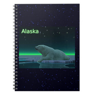 Ice Edge Polar Bear Spiral Notebook