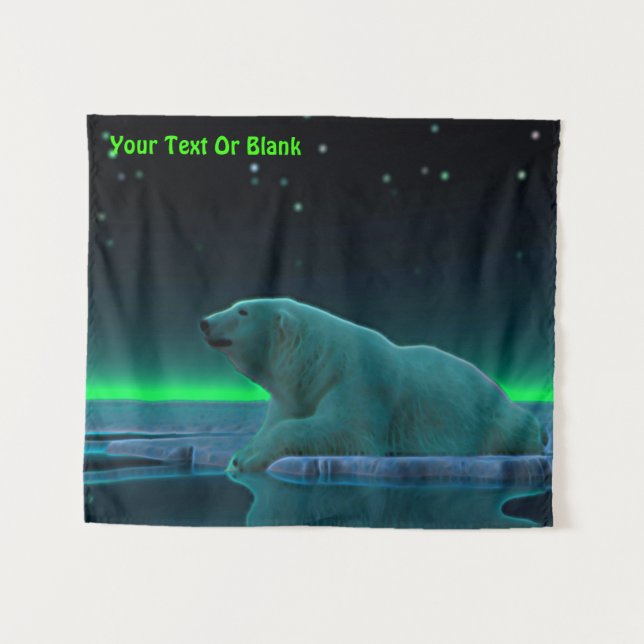 Ice Edge Polar Bear Tapestry (Front (Horizontal))