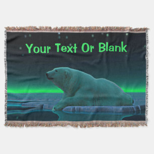 Ice Edge Polar Bear Throw Blanket