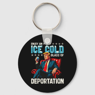 Ice Enjoy An Ice Cold Gl Of Deportation Shirt Men Key Ring