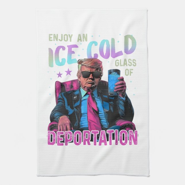 ICE Enjoy an Ice Cold Tea Towel (Vertical)