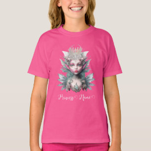 Ice fairy princess glitter rhinestone crown pink T-Shirt