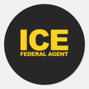 Ice Federal Agent Classic Round Sticker