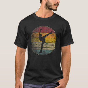 Ice Figure Skating Skate Gift Retro Style Vintage T-Shirt