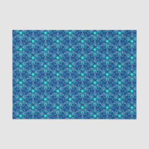 Ice Fisherman Snowflake Hexagon Pattern Tissue Paper