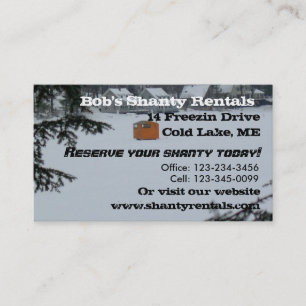 Ice Fishing Business Card