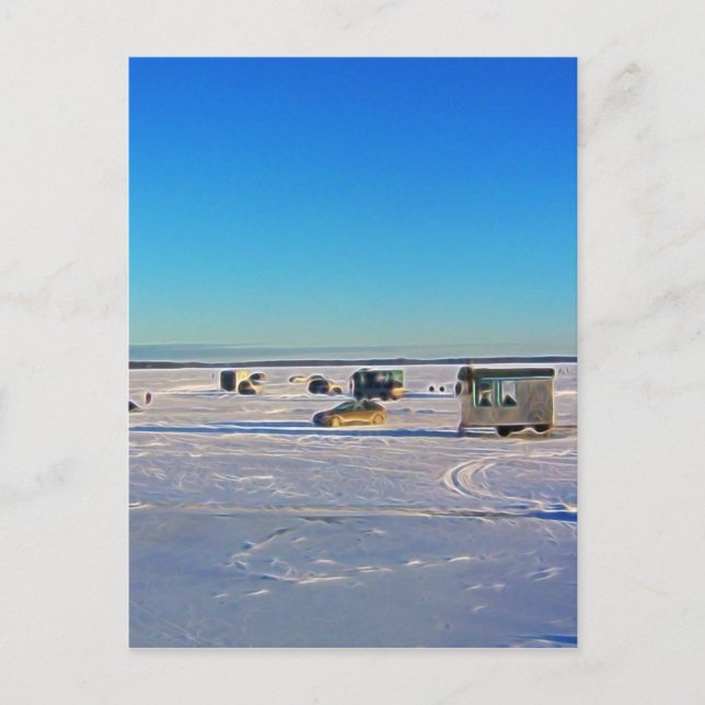 Ice Fishing collectin Postcard (Front)