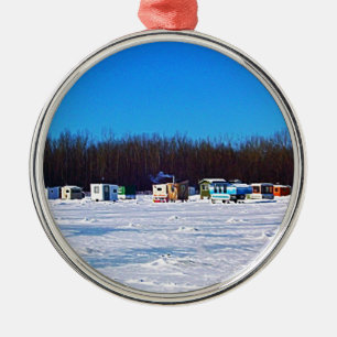 Ice Fishing collection Metal Tree Decoration