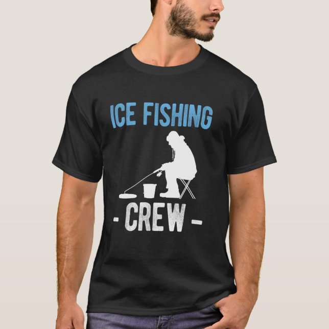 Ice Fishing Crew T-Shirt (Front)