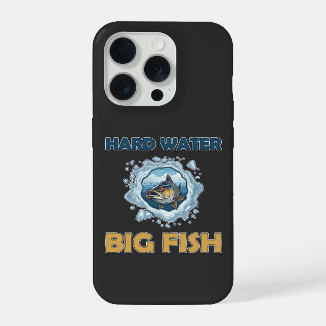 Ice Fishing For Walleye Hard Water Big Fish Gift iPhone Case (Back)