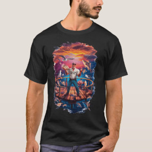Ice Fishing Gift For Angler Fisher Walk Water T-Shirt