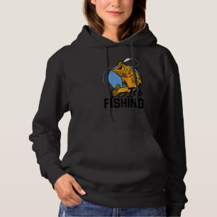 Ice Fishing Graphic Fishing Rod Ice Fisher Ice Fis Hoodie